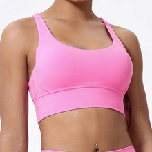 Load image into Gallery viewer, Push up Sports Bra Gym Top Women Yoga Clothing Cross Back Yoga Bra Women Running Fitness Crop Top Shockproof Workout Brassiere
