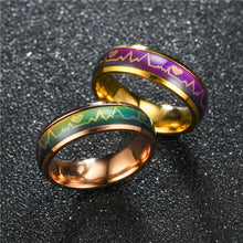 Load image into Gallery viewer, Smart Ring Changes Color With Body Temperature 6MM Stainless Steel Heart-shaped Neutral Cool High-tech Accessory Gift
