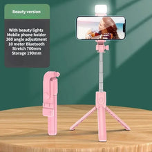 Load image into Gallery viewer, Selfie Stick Wireless Tripod Stand with Light Bluetooth Remote Extendable Tripod for iPhone Mobile Phone Tiktok Live Streaming

