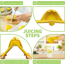 Load image into Gallery viewer, Max Juice Extraction Lemon Lime Squeezer EasytoUse Flat Lemon Squeezer with Leverage Squeezer with Built in Strainer
