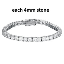 Load image into Gallery viewer, Smyoue 2-6.5mm Real Moissanite Tennis Bracelet for Women Christmas Gift Platinum Plated 100% 925 Sterling Silver Wedding Jewelry
