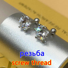 Load image into Gallery viewer, Moissanite Diamond Stud Earrings for Women Orginal 925 Sterling Silver Screw Back Women Moissanite
