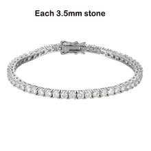 Load image into Gallery viewer, Smyoue 2-6.5mm Real Moissanite Tennis Bracelet for Women Christmas Gift Platinum Plated 100% 925 Sterling Silver Wedding Jewelry
