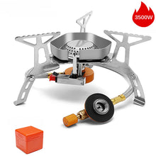 Load image into Gallery viewer, JYMCW Outdoor Gas Burner Camping Gas Stove Portable Folding Electronic Split Stove Tourist Equipment For Cooking Hiking 3500W
