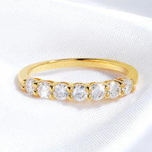 Load image into Gallery viewer, Smyoue 0.7CT 3mm Gemstone Moissanite Rings for Women S925 Silver Matching Wedding Diamonds Band Stackable Ring White Gold Gift
