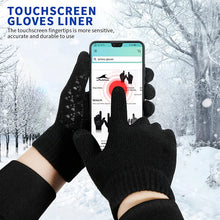 Load image into Gallery viewer, Winter Adult Men Enlarged Thickened Knitted Warm Gloves Women Anti Slip Wool Outdoor Riding Touch Screen Gloves Female Gloves
