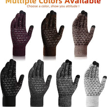 Load image into Gallery viewer, Winter Adult Men Enlarged Thickened Knitted Warm Gloves Women Anti Slip Wool Outdoor Riding Touch Screen Gloves Female Gloves
