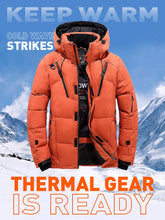 Load image into Gallery viewer, Down Jacket Men White Duck Winter Coat Windproof Warm Parkas Travel Camping Overcoat New in Thicken Solid Color Hooded Clothing   4.7  141 Reviews  ౹  500+ sold designed to keep you cozy and comfortable

