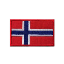 Load image into Gallery viewer, Flag Badge Hook and Loop Embroidered Army Military Tactical Hook Patches Portugal Flags Cloth Stickers Shoulder Applieque DIY
