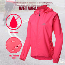 Load image into Gallery viewer, QUESHARK Women Windproof Waterproof Reflective Cycling Jacket MTB Bicycle Long Sleeve Windbreaker Sleeveless Vest Bike Coat
