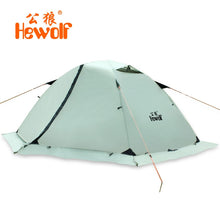 Load image into Gallery viewer, Hewolf 1595 Outdoor Double Layer Ultralight Aluminum Pole Waterproof Windproof Camping Tent 2.51KG Beach Barraca
