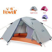 Load image into Gallery viewer, Hewolf 1595 Outdoor Double Layer Ultralight Aluminum Pole Waterproof Windproof Camping Tent 2.51KG Beach Barraca
