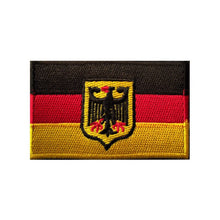 Load image into Gallery viewer, Flag Badge Hook and Loop Embroidered Army Military Tactical Hook Patches Portugal Flags Cloth Stickers Shoulder Applieque DIY
