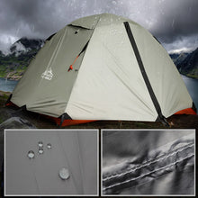 Load image into Gallery viewer, Hewolf 1595 Outdoor Double Layer Ultralight Aluminum Pole Waterproof Windproof Camping Tent 2.51KG Beach Barraca
