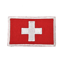 Load image into Gallery viewer, Flag Badge Hook and Loop Embroidered Army Military Tactical Hook Patches Portugal Flags Cloth Stickers Shoulder Applieque DIY

