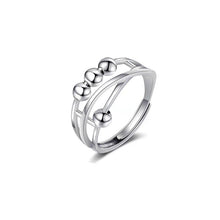 Load image into Gallery viewer, Dainty Anxiety Rings For Women Runner Fidget Anxiety Ring With Bead Adjustable Rotatable Anti Stress Ring Relief Jewelry Gifts
