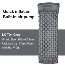 Load image into Gallery viewer, Outdoor Sleeping Pad Camping Inflatable Mattress Built-in Pump Ultralight Air Cushion Travel Mat With Headrest For Travel Hiking
