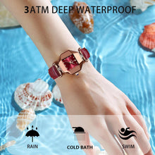 Load image into Gallery viewer, Luxury Quartz Watch Girl&#39;s Elegant Fashion Red Dial Waterproof Ladies Leather Watches Women High Quality Zegarek Damski Hot
