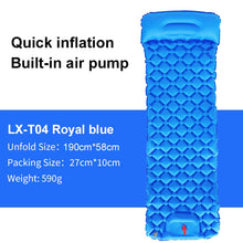 Load image into Gallery viewer, Outdoor Sleeping Pad Camping Inflatable Mattress Built-in Pump Ultralight Air Cushion Travel Mat With Headrest For Travel Hiking
