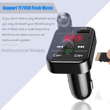 Load image into Gallery viewer, Car Handfree Bluetooth 5.0 MP3 Player FM Transmitter Car Kit Handsfree Speaker Audio Coche Adapter Receiver USB Fast Charger

