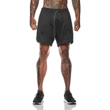 Load image into Gallery viewer, Sport Shorts Men Sportswear Double-deck Running Shorts 2 In 1 Beach Bottoms Summer Gym Fitness Training Jogging Short Pants
