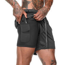 Load image into Gallery viewer, Sport Shorts Men Sportswear Double-deck Running Shorts 2 In 1 Beach Bottoms Summer Gym Fitness Training Jogging Short Pants
