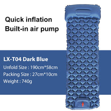 Load image into Gallery viewer, Outdoor Sleeping Pad Camping Inflatable Mattress Built-in Pump Ultralight Air Cushion Travel Mat With Headrest For Travel Hiking
