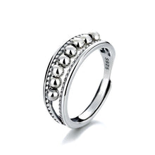 Load image into Gallery viewer, Dainty Anxiety Rings For Women Runner Fidget Anxiety Ring With Bead Adjustable Rotatable Anti Stress Ring Relief Jewelry Gifts
