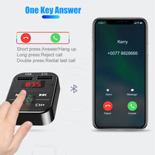 Load image into Gallery viewer, Car Handfree Bluetooth 5.0 MP3 Player FM Transmitter Car Kit Handsfree Speaker Audio Coche Adapter Receiver USB Fast Charger
