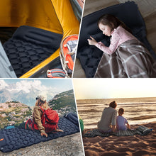 Load image into Gallery viewer, Outdoor Sleeping Pad Camping Inflatable Mattress Built-in Pump Ultralight Air Cushion Travel Mat With Headrest For Travel Hiking
