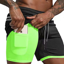 Load image into Gallery viewer, Sport Shorts Men Sportswear Double-deck Running Shorts 2 In 1 Beach Bottoms Summer Gym Fitness Training Jogging Short Pants
