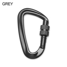 Load image into Gallery viewer, 12/23/24/25KN Professional D Shape Safety Carabiner Aluminum Key Hooks Climbing Security Master Lock Outdoor Hiking Tool
