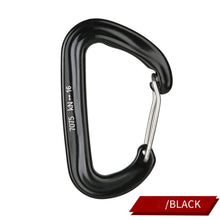 Load image into Gallery viewer, 12/23/24/25KN Professional D Shape Safety Carabiner Aluminum Key Hooks Climbing Security Master Lock Outdoor Hiking Tool
