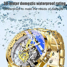 Load image into Gallery viewer, New Men Watch Skeleton Automatic quartz Watch Gold Skeleton Vintage Man Watch Mens Watches Top Brand Luxury
