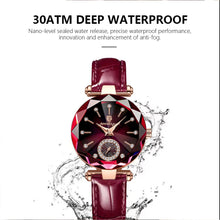Load image into Gallery viewer, Women Watches Fashion Diamond Dial Leather Quartz Watch Top Brand Luxury Waterproof Ladies Wristwatch
