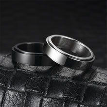 Load image into Gallery viewer, Anxiety Fidget Spinner Rings for Men Smooth Stainless Steel Spinning Rotatable Ring for Women Punk Rock Anti Stress Jewelry
