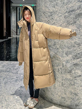 Load image into Gallery viewer, Jacket Women Winter X-long Parkas Solid Hooded Thicken Warm Female Snow Wear Coat Padded Loose Clothes

