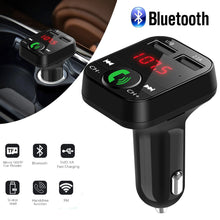 Load image into Gallery viewer, Car Handfree Bluetooth 5.0 MP3 Player FM Transmitter Car Kit Handsfree Speaker Audio Coche Adapter Receiver USB Fast Charger
