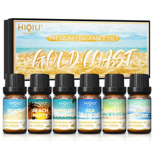 Load image into Gallery viewer, HIQILI Fragrance Oils Set-Gold Coast Theme | TOP 6 Gift Set Use for Aromatherapy,Diffuser,Humidifier,Candles | Car,Home,hotel
