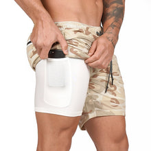 Load image into Gallery viewer, Sport Shorts Men Sportswear Double-deck Running Shorts 2 In 1 Beach Bottoms Summer Gym Fitness Training Jogging Short Pants
