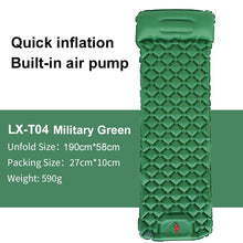 Load image into Gallery viewer, Outdoor Sleeping Pad Camping Inflatable Mattress Built-in Pump Ultralight Air Cushion Travel Mat With Headrest For Travel Hiking
