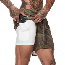 Load image into Gallery viewer, Sport Shorts Men Sportswear Double-deck Running Shorts 2 In 1 Beach Bottoms Summer Gym Fitness Training Jogging Short Pants
