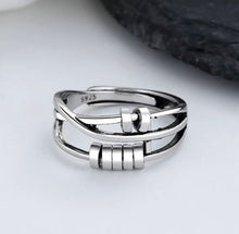 Load image into Gallery viewer, Dainty Anxiety Rings For Women Runner Fidget Anxiety Ring With Bead Adjustable Rotatable Anti Stress Ring Relief Jewelry Gifts
