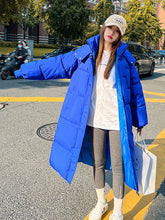 Load image into Gallery viewer, Jacket Women Winter X-long Parkas Solid Hooded Thicken Warm Female Snow Wear Coat Padded Loose Clothes
