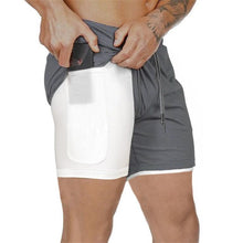 Load image into Gallery viewer, Sport Shorts Men Sportswear Double-deck Running Shorts 2 In 1 Beach Bottoms Summer Gym Fitness Training Jogging Short Pants
