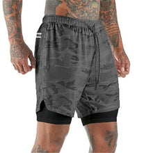 Load image into Gallery viewer, Sport Shorts Men Sportswear Double-deck Running Shorts 2 In 1 Beach Bottoms Summer Gym Fitness Training Jogging Short Pants

