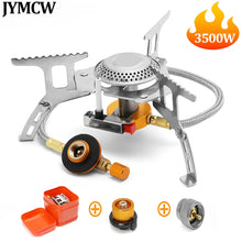Load image into Gallery viewer, JYMCW Outdoor Gas Burner Camping Gas Stove Portable Folding Electronic Split Stove Tourist Equipment For Cooking Hiking 3500W
