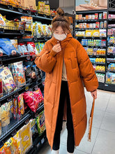 Load image into Gallery viewer, Jacket Women Winter X-long Parkas Solid Hooded Thicken Warm Female Snow Wear Coat Padded Loose Clothes
