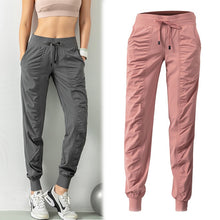 Load image into Gallery viewer, Quick dry spring/summer 2023 running the jogger women running the gym shorts has two side pockets sweatpants Fold show thin
