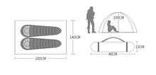 Load image into Gallery viewer, Hewolf 1595 Outdoor Double Layer Ultralight Aluminum Pole Waterproof Windproof Camping Tent 2.51KG Beach Barraca
